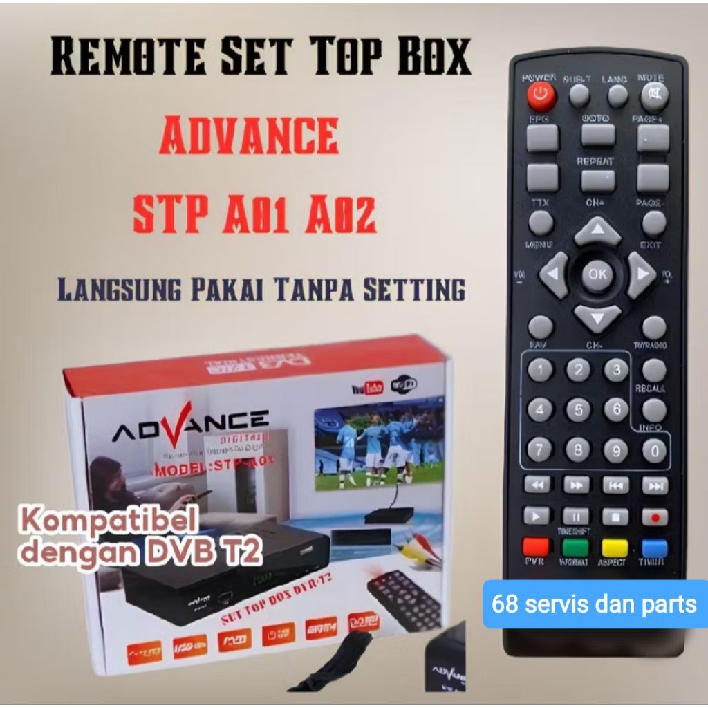 Remote stb advance STP A01 dan A02