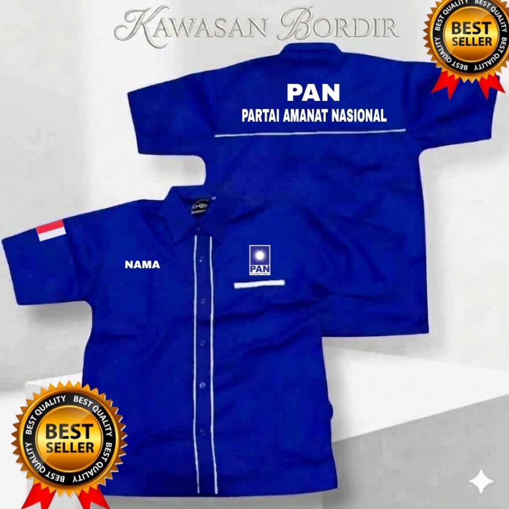 Terbaru kemeja partai pan seragam partai pan baju partai pan pdh partai pan kemeja pan baju pan sera