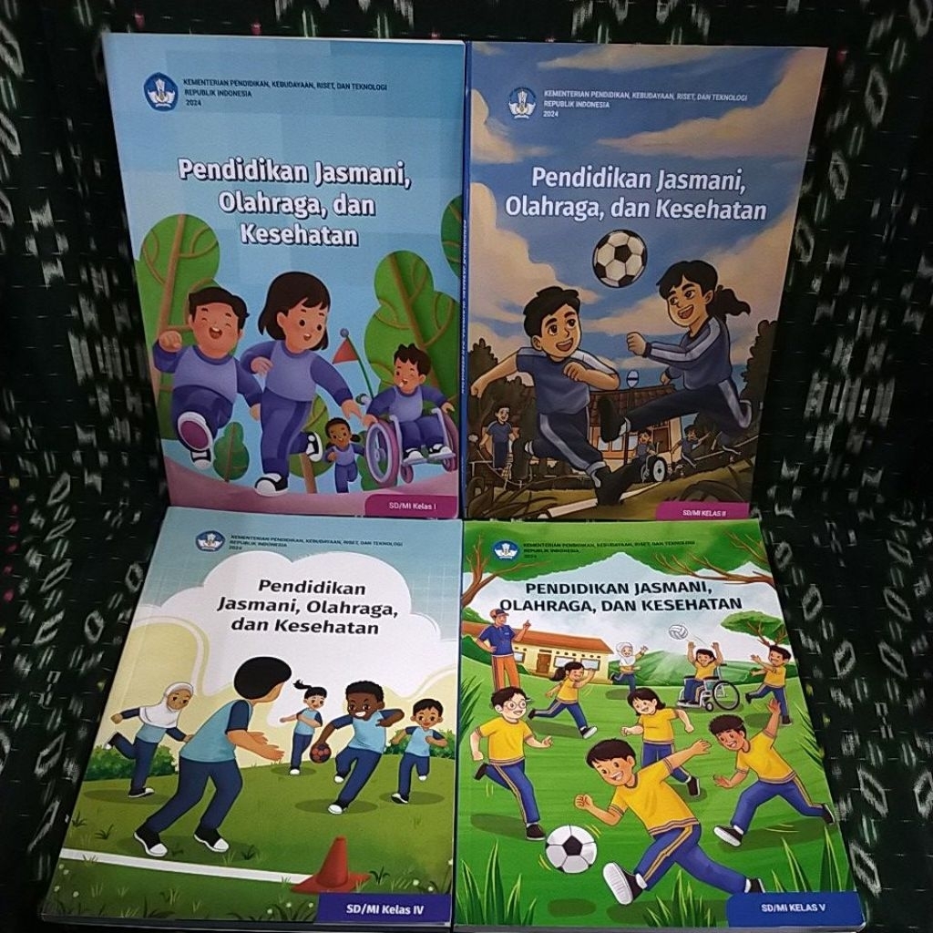 buku paket pelajaran pjok kurikulum merdeka untuk SD kelas 1 2 4 5