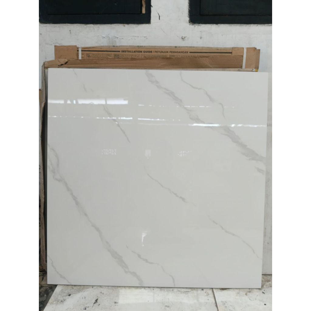 Granit keramik Lantai Glazed polish motip marmer 60x60 Divya Wt