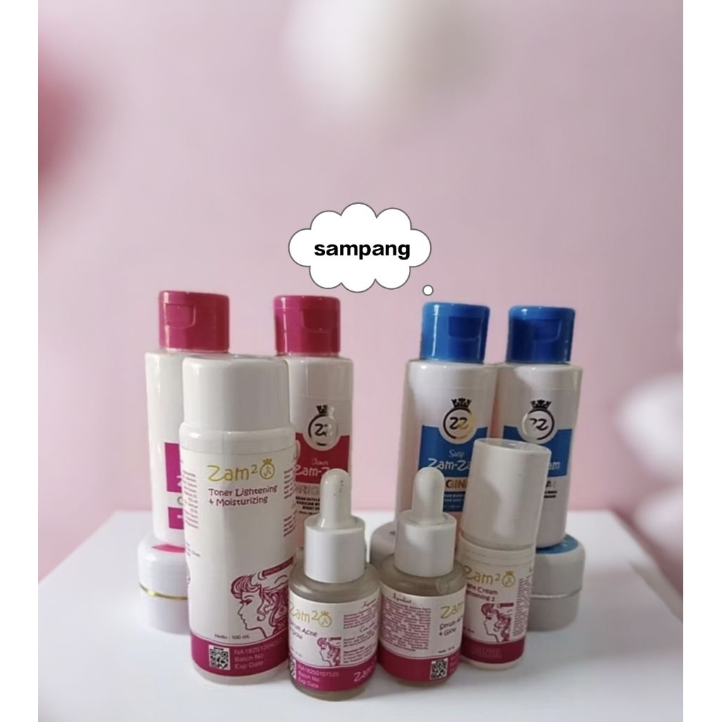 ljk skincare kemasan baru original paket biru& pink
