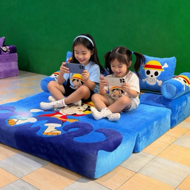 Sofa Bed Kasur Kursi Lipat Bulu Tebal Rasfur Ukuran Jumbo 200x200x28”