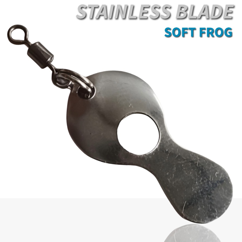 Blade Spinner Centong Stainless Steel Soft Frog Aksesoris Pancing Anti Karat Premium