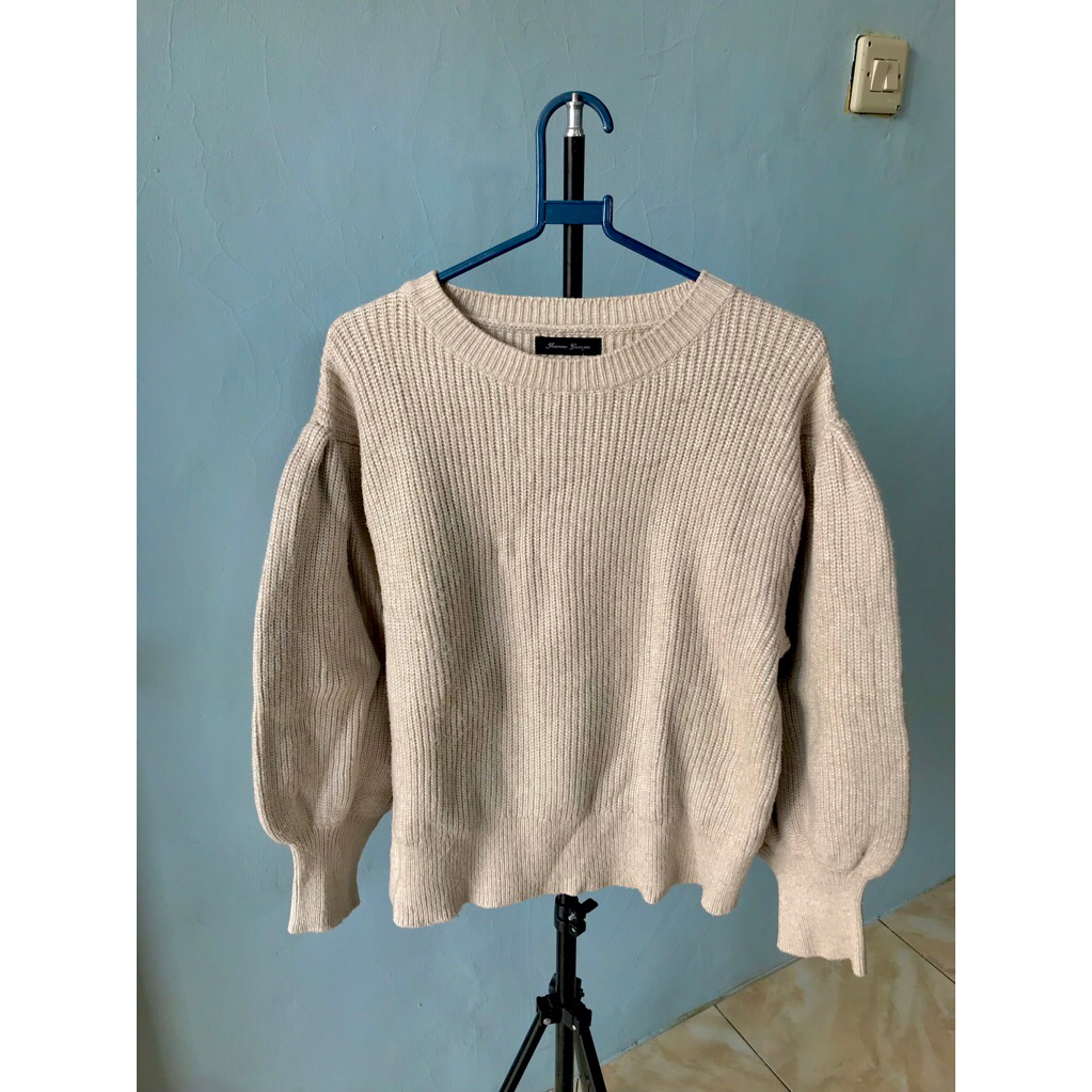 [PRELOVED] sweater rajut lengan balon