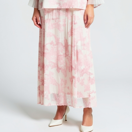 Eprise Yasmine Skirt Panjang PINK/BW AP1542 | Rok Plisket Wanita