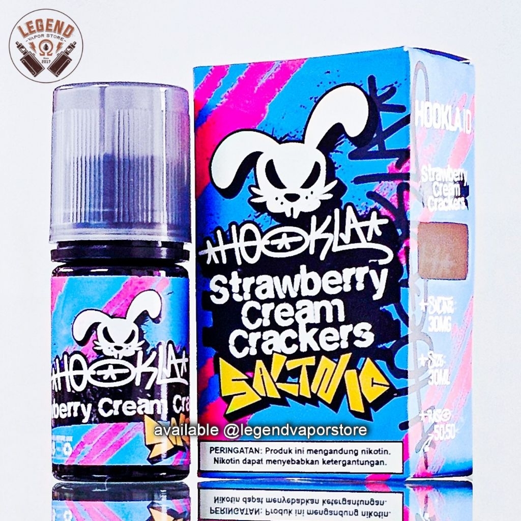 SALT NIC - LIQUID HOOKLA Strawberry Cream Crackers 30ML 30MG AUTHENTIC
