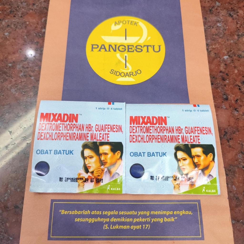 Mixadin 1 Strip 4 Tablet / Batuk Pilek Flu / Mixedin Miksadin Misadin