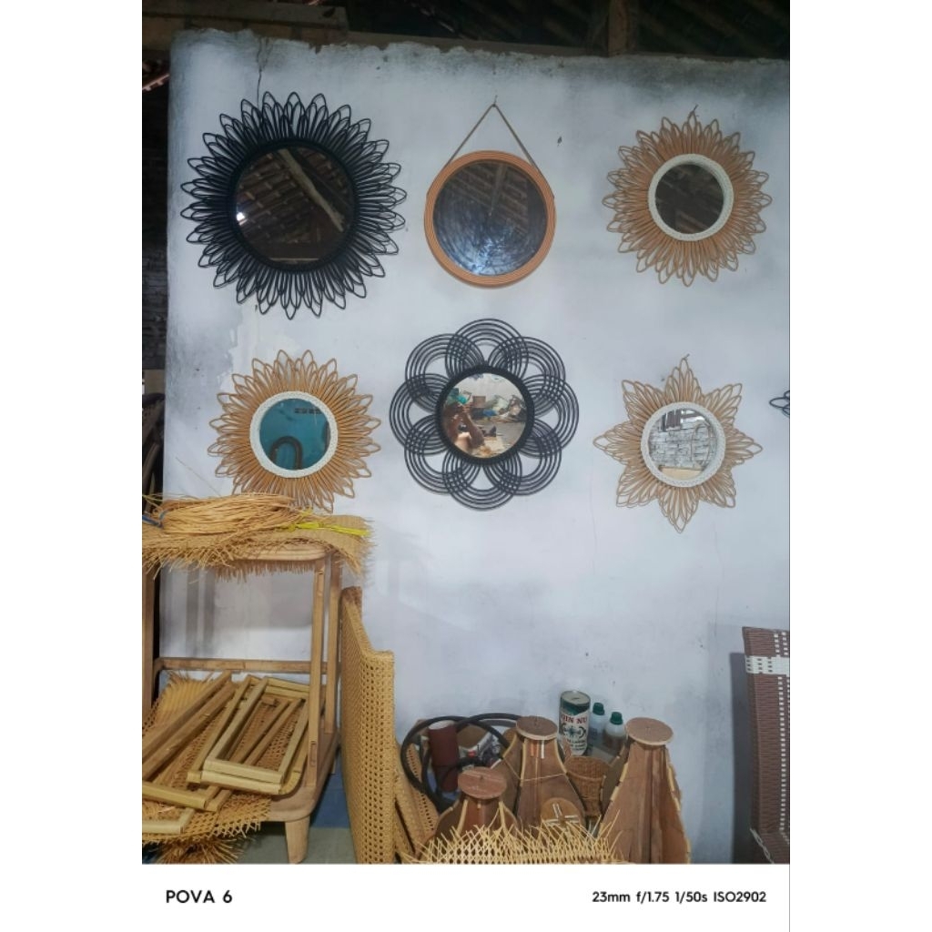Cermin Rotan sintetis