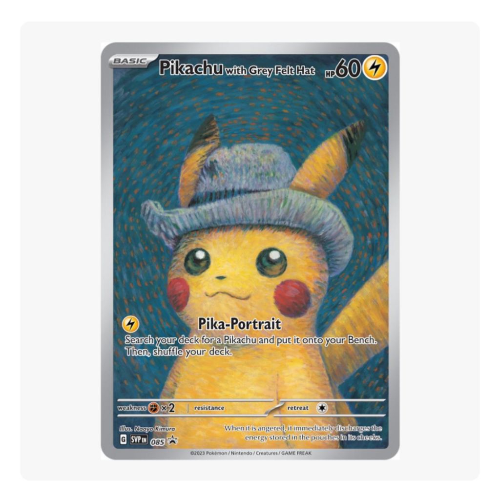 Pikachu with Grey Felt Hat (Van Gogh) [RAW-English Card]