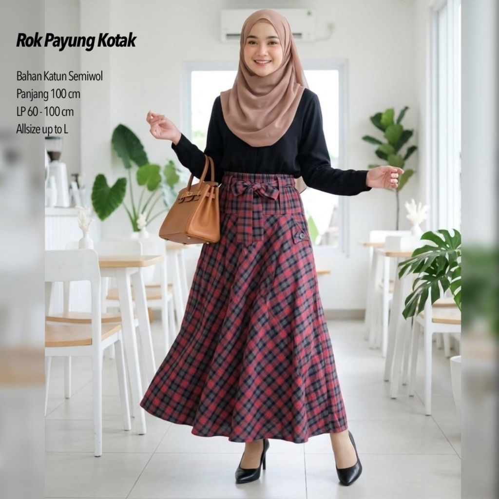 ROK FLANEL LEBAR BAWAH / ROK PAYUNG