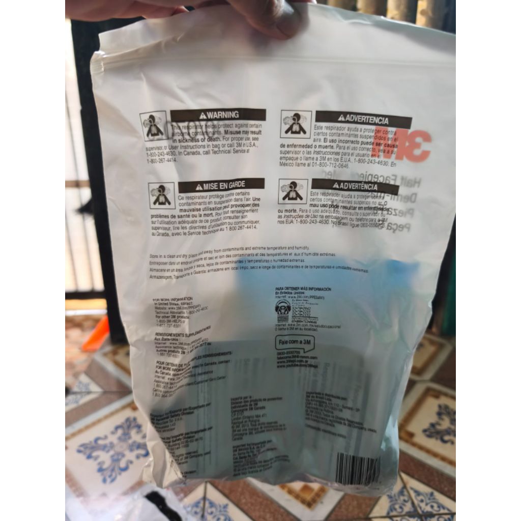 3M Respirator 6200+3M Cartridge 6004 Fullset Original
