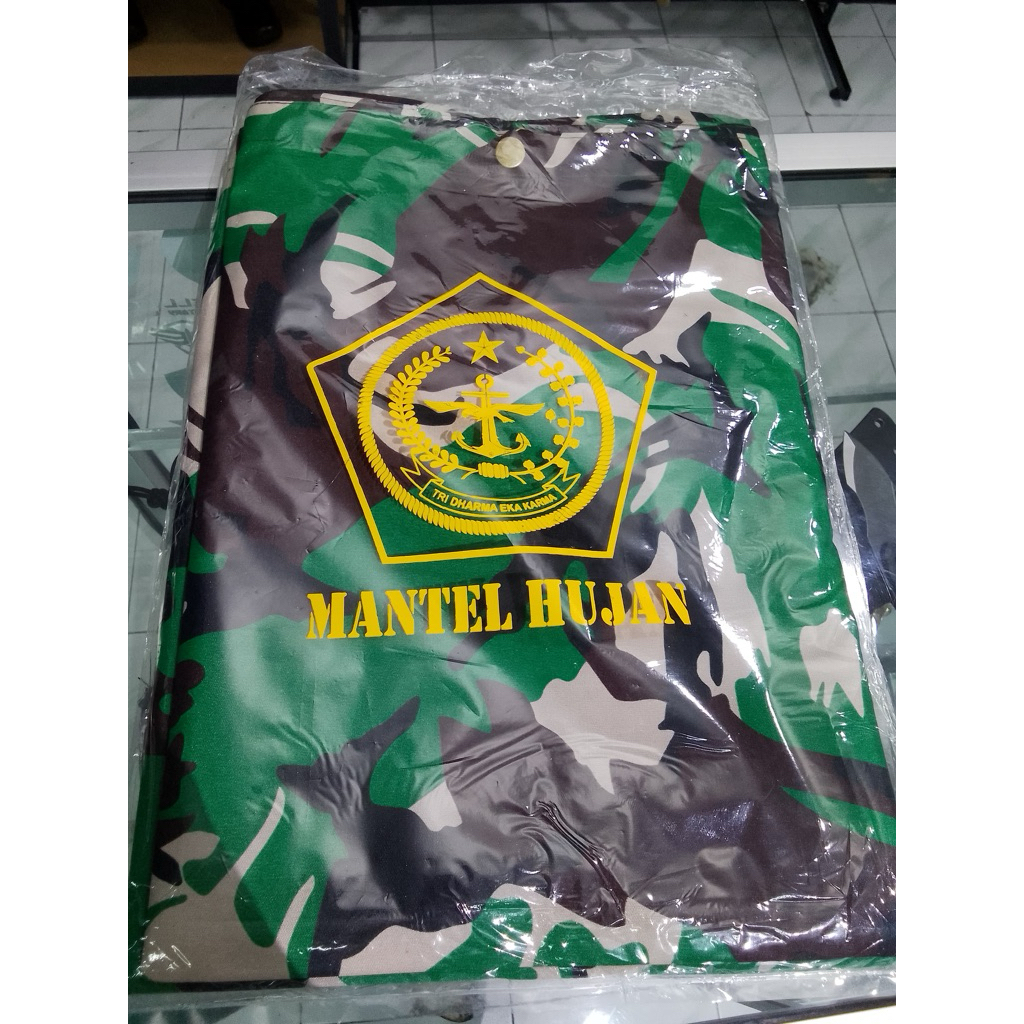 Jas Hujan Ponco Loreng TNI AD