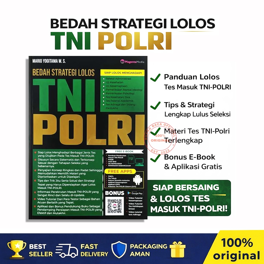 BUKU TES MASUK TNI POLRI - BEDAH STRATEGI LOLOS TNI POLRI