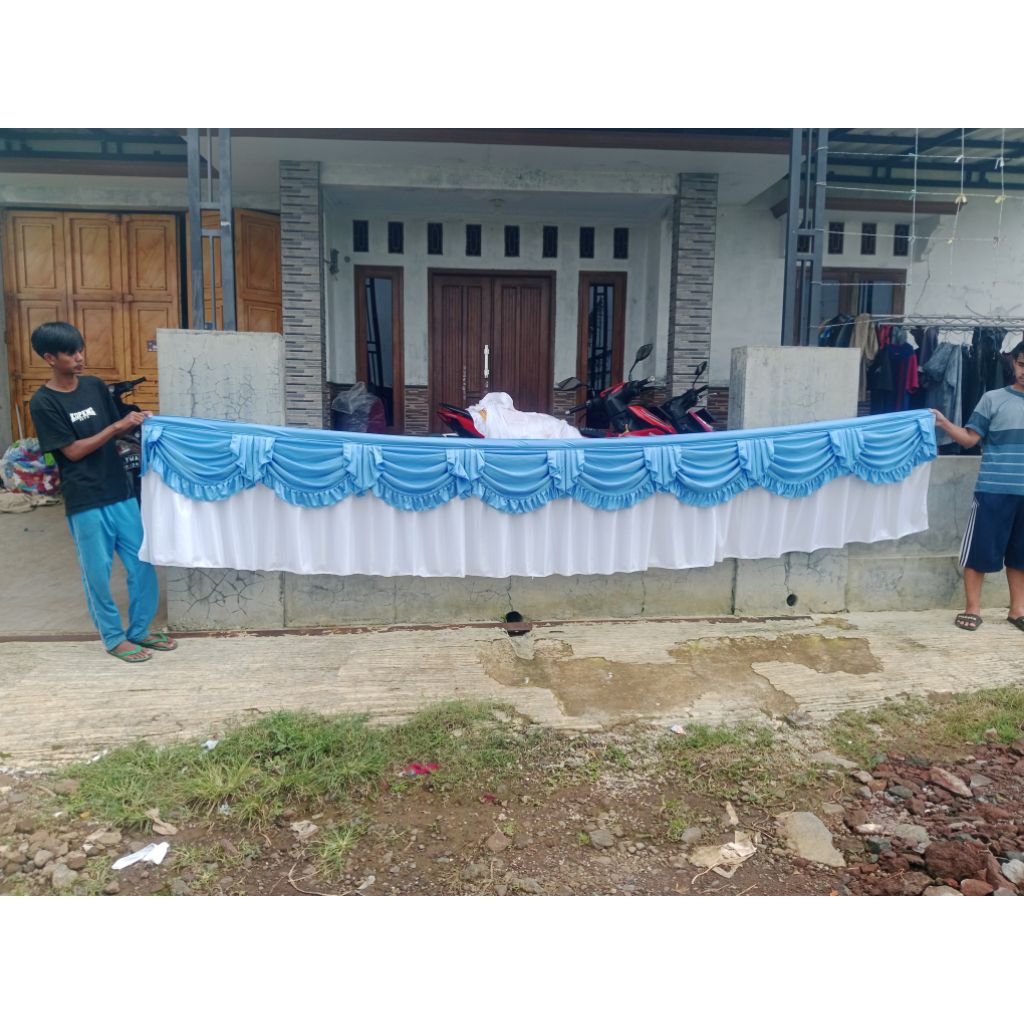 skirting meja prasmanan/rok meja prasmanan, dekorasi tenda