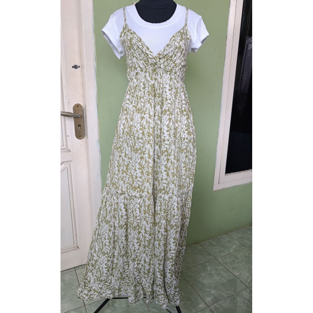 Ol Bunga Overall Bunga Hijau Adem / Flowly Floral Overall
