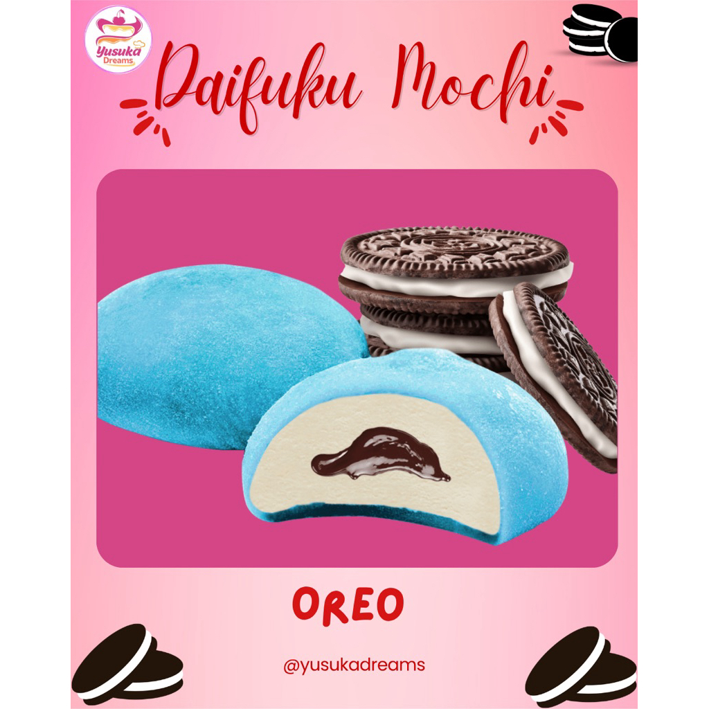 Daifuku Mochi (mochi buah),1 pcs,Oreo