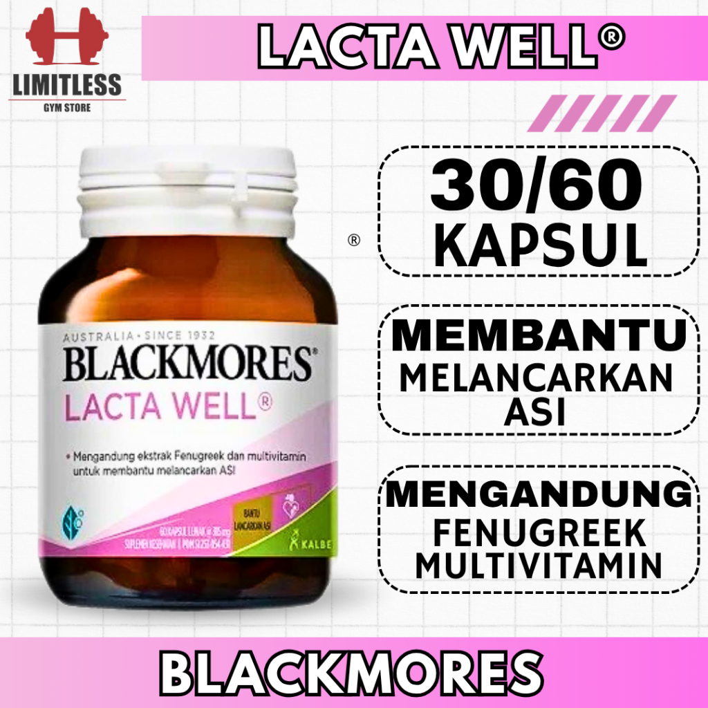 (PROMO) Blackmores LACTA WELL - Ekstrak Fenugreek & Multivitamin Pelancar Asi & Booster ASI Menyusui