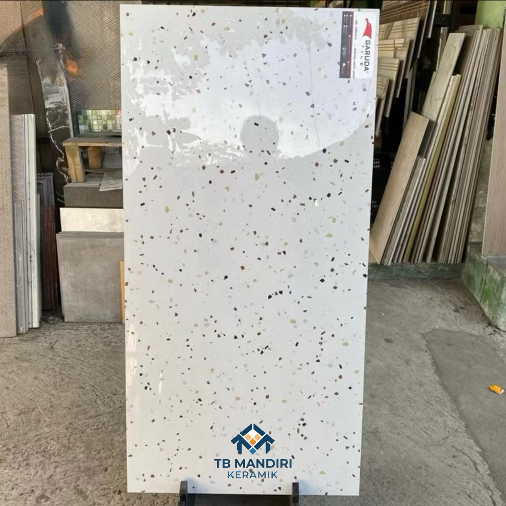 Granit 60x120 Garuda Tile Terrazzo White | Glazed Polished