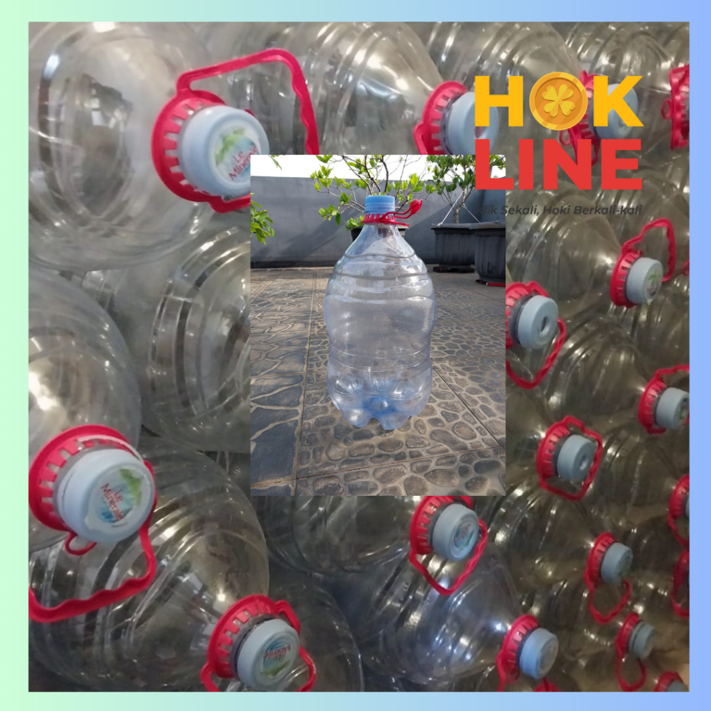 Hokline LE MINERALE Galon Kosong 15L Mulus Tutup Pegangan Air Mineral Untuk Rumah