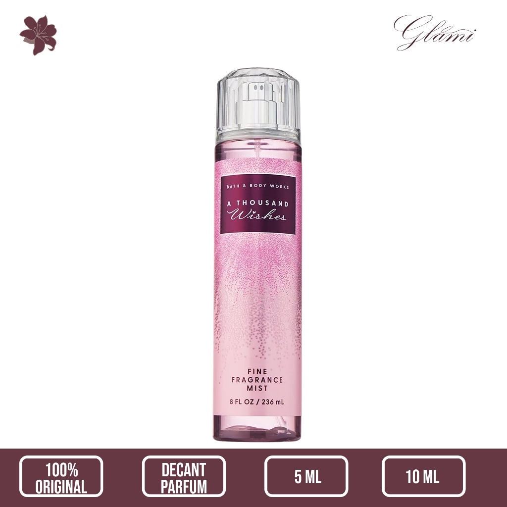 Bath and body works a thousand wishes parfum decant original parfum travel size