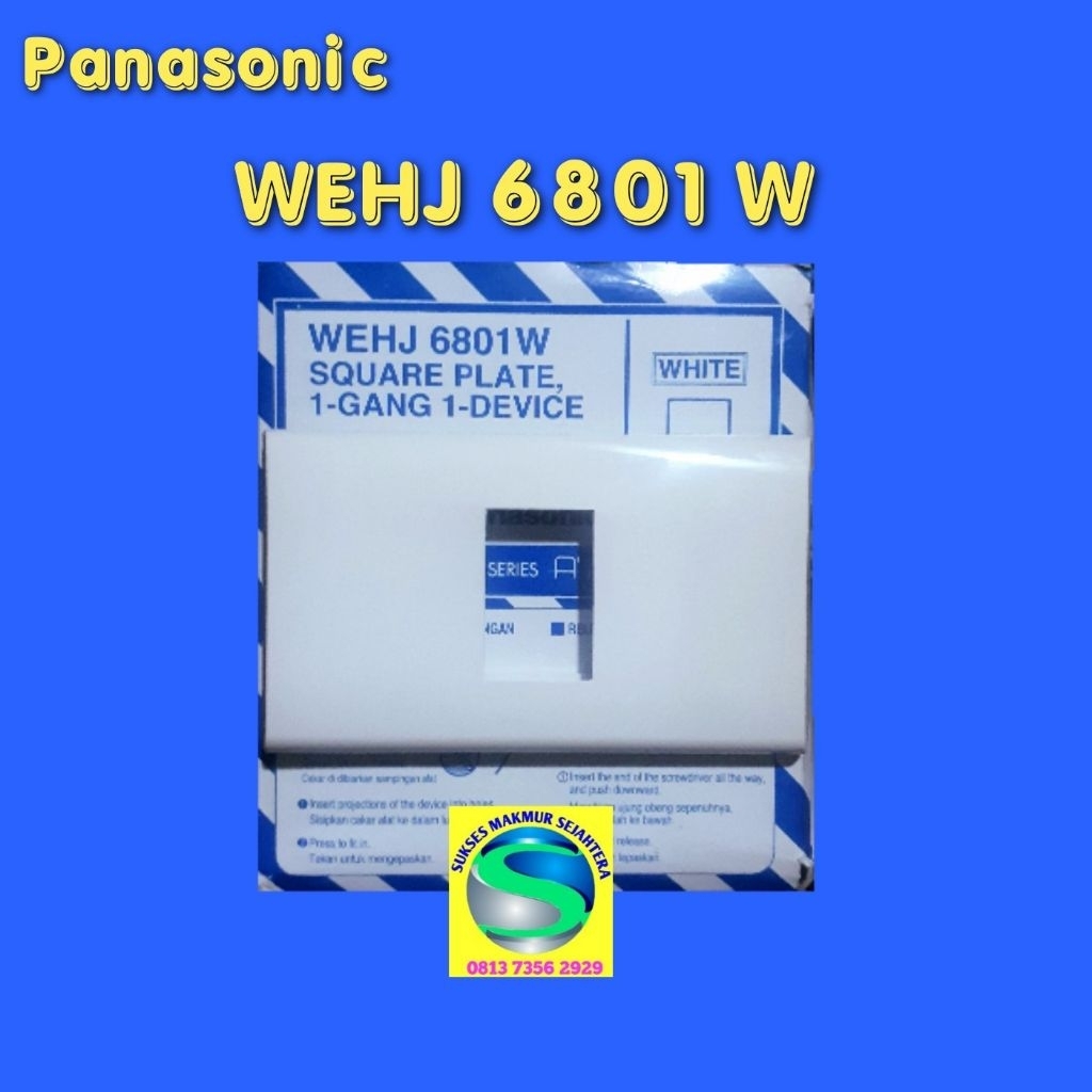(BERGARANSI) Frame Saklar Engkel Panasonic Original / Bingkai Saklar Engkel Panasonic WEHJ 6801 W