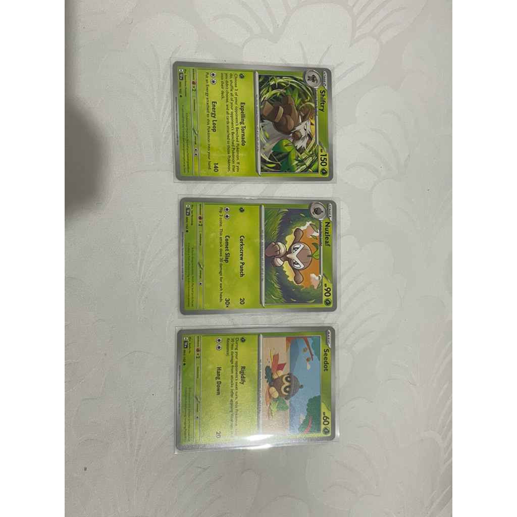 Pokemon Card TCG - Seedot, Nuzleaf, Shiftry