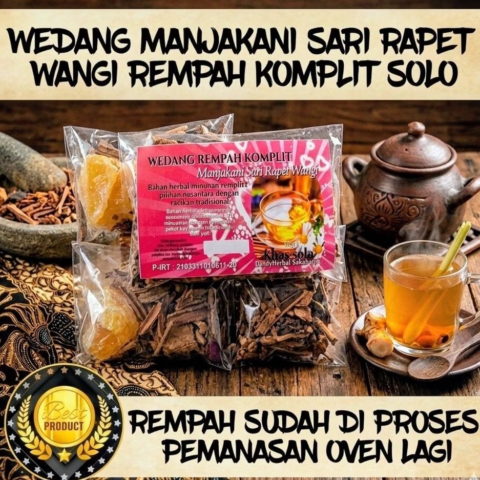 Wedang MANJAKANI SARI RAPET WANGI Khas Solo Bahan Herbal Minuman Jamu Tradisional Rempah Paling Komp