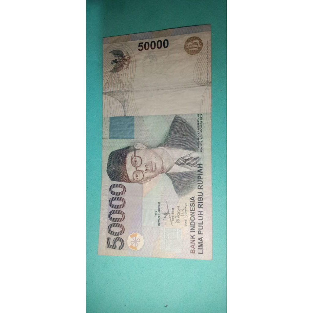 uang kuno Indonesia 50 ribu rupiah tahun 1999