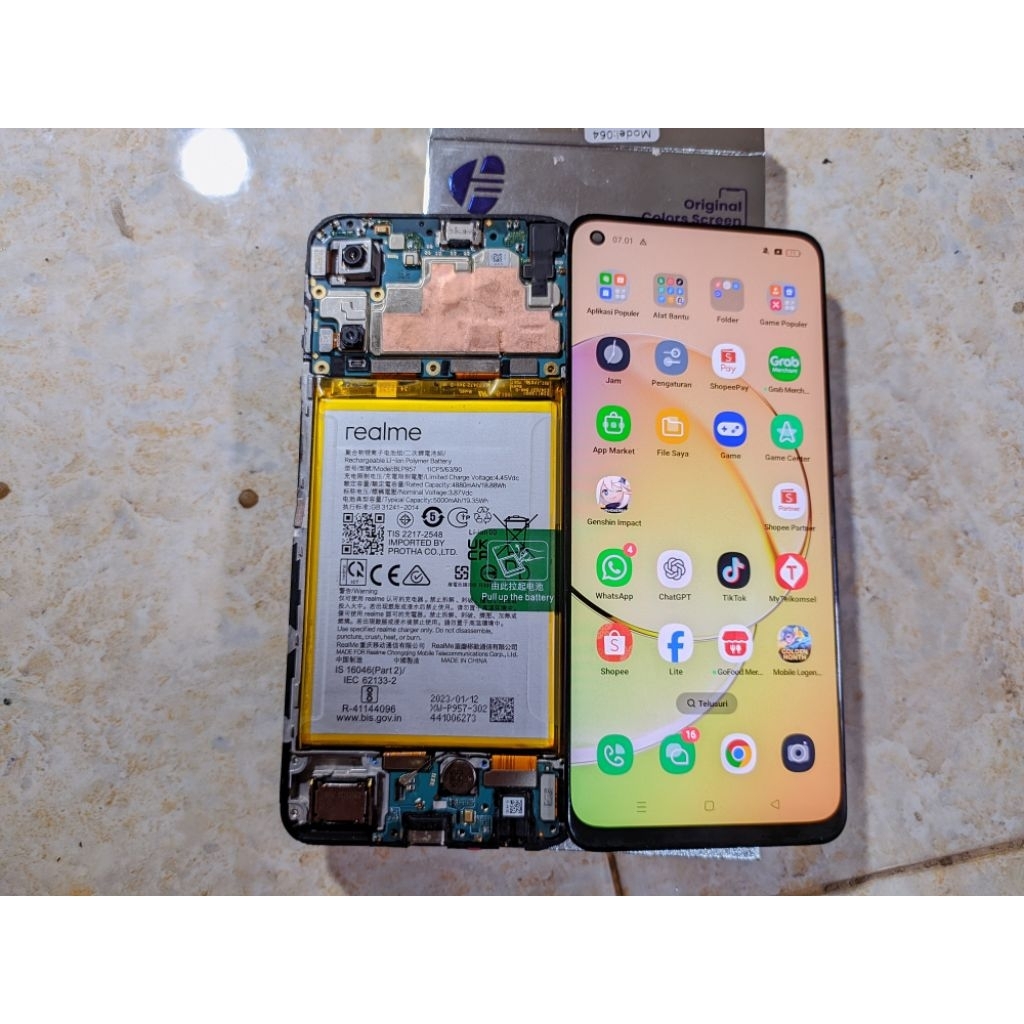 lcd realme 10 4g ori amoled copotan
