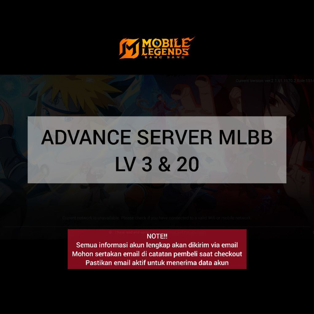 Advance Server MLBB Lv3 / Lv 20 – Khusus Android