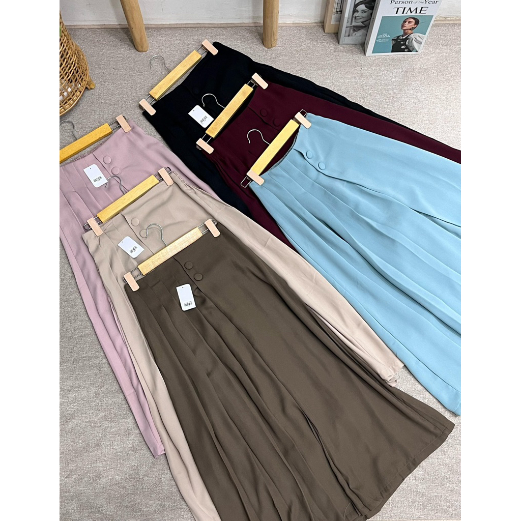 ROK KULOT CELANA HITAM NAVY  Lavender WARDAH BIRU MAROON BABY PINK COKSU HITAM BROWN  3346 3347 2413