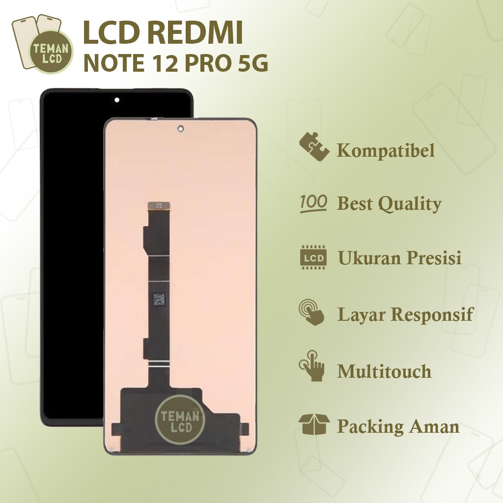 LCD Redmi Note 12 Pro 5G - Original 100% Fullset Touchscreen