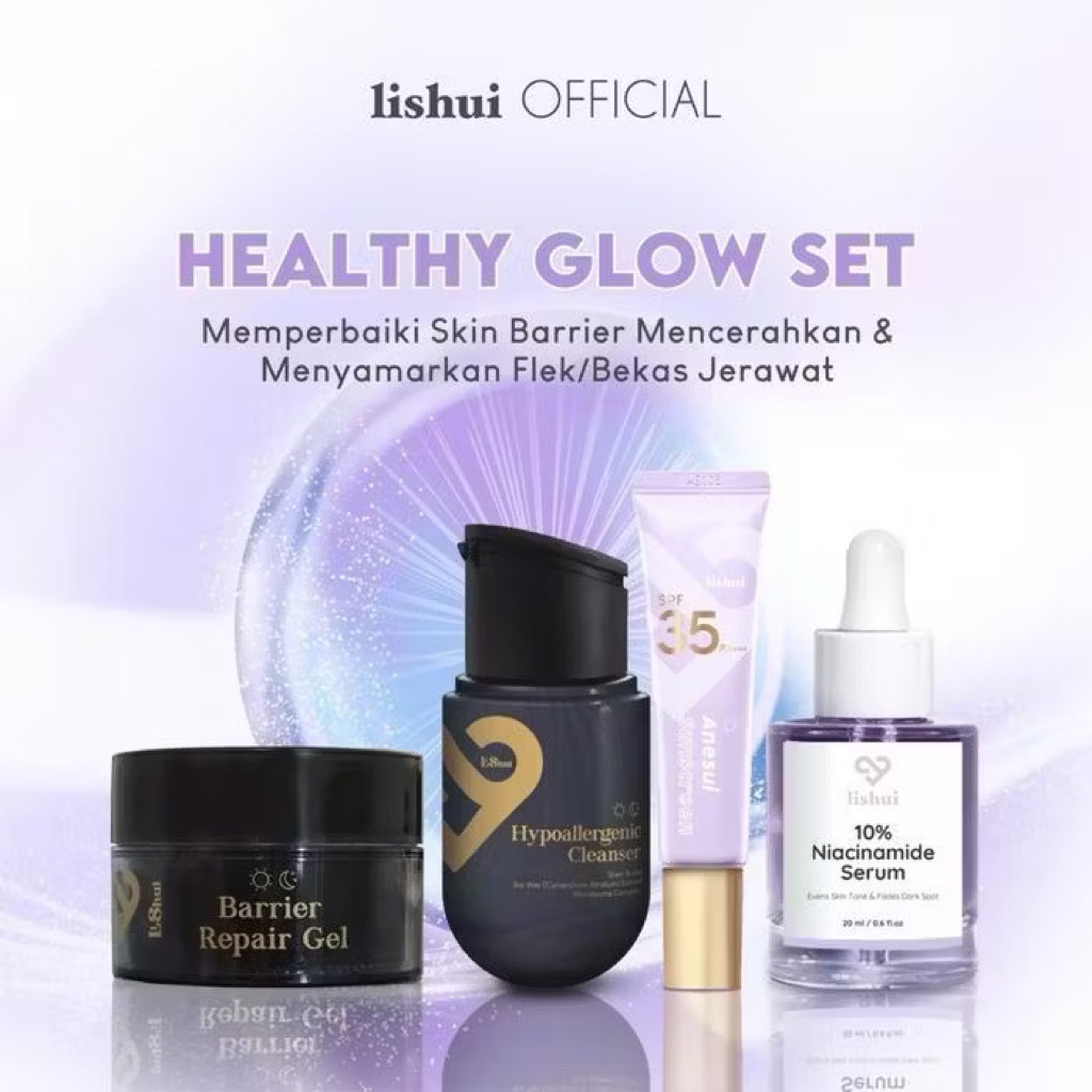 PAKET LISHUI SKINCARE KEMASAN BARU / SUNSCREEN KEMASAN BARU BPOM paket pencerah wajah kusam  dan mem