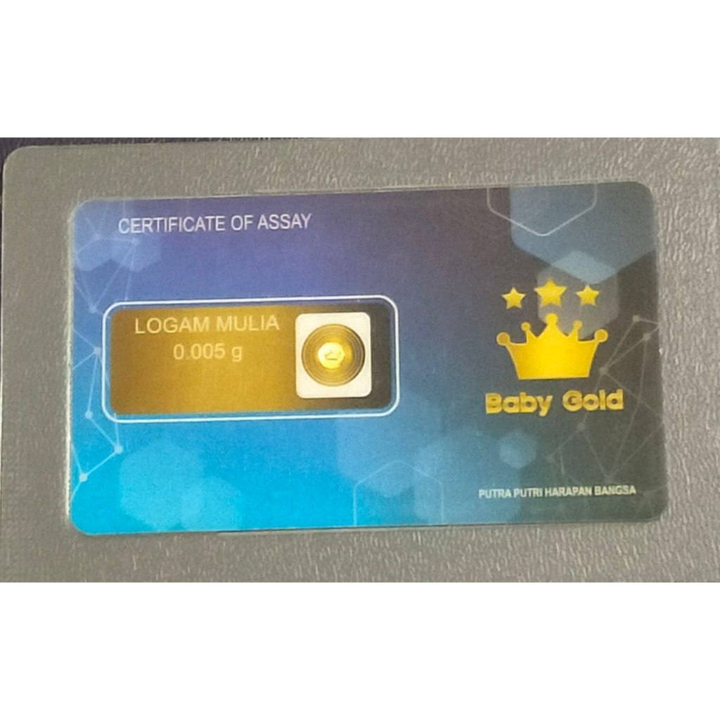 Logam Mulia Emas Baby Gold 0,005 Gram Reguler Blue
