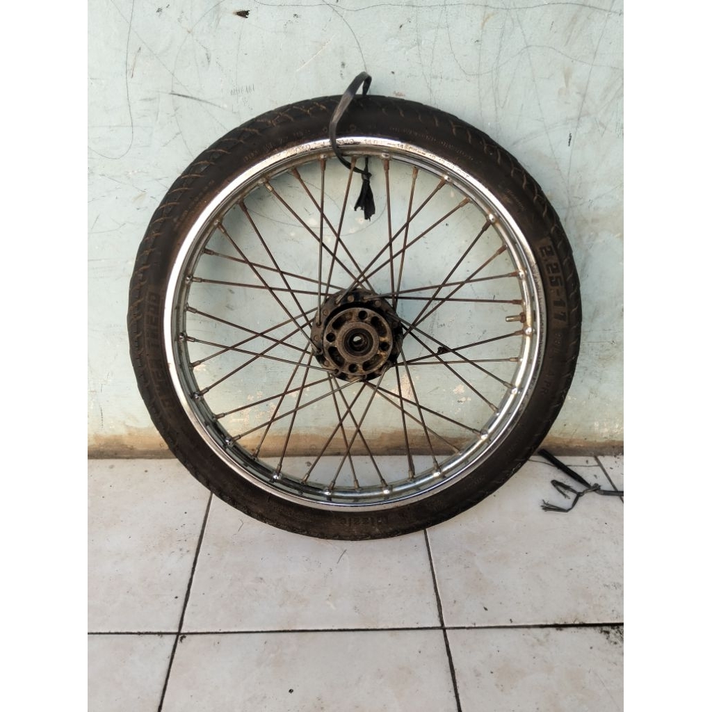 velg Depan Kawasaki Kaze original copotan. pnp Blitz joy, ZX 130, edge. set ban tebal