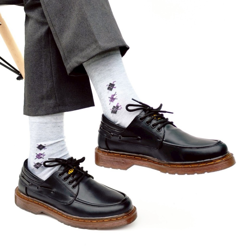 Sepatu Pria Formal Terbaru Wlf Zapato Hitam Sol Gum Sepatu Docmart Kerja Resmi