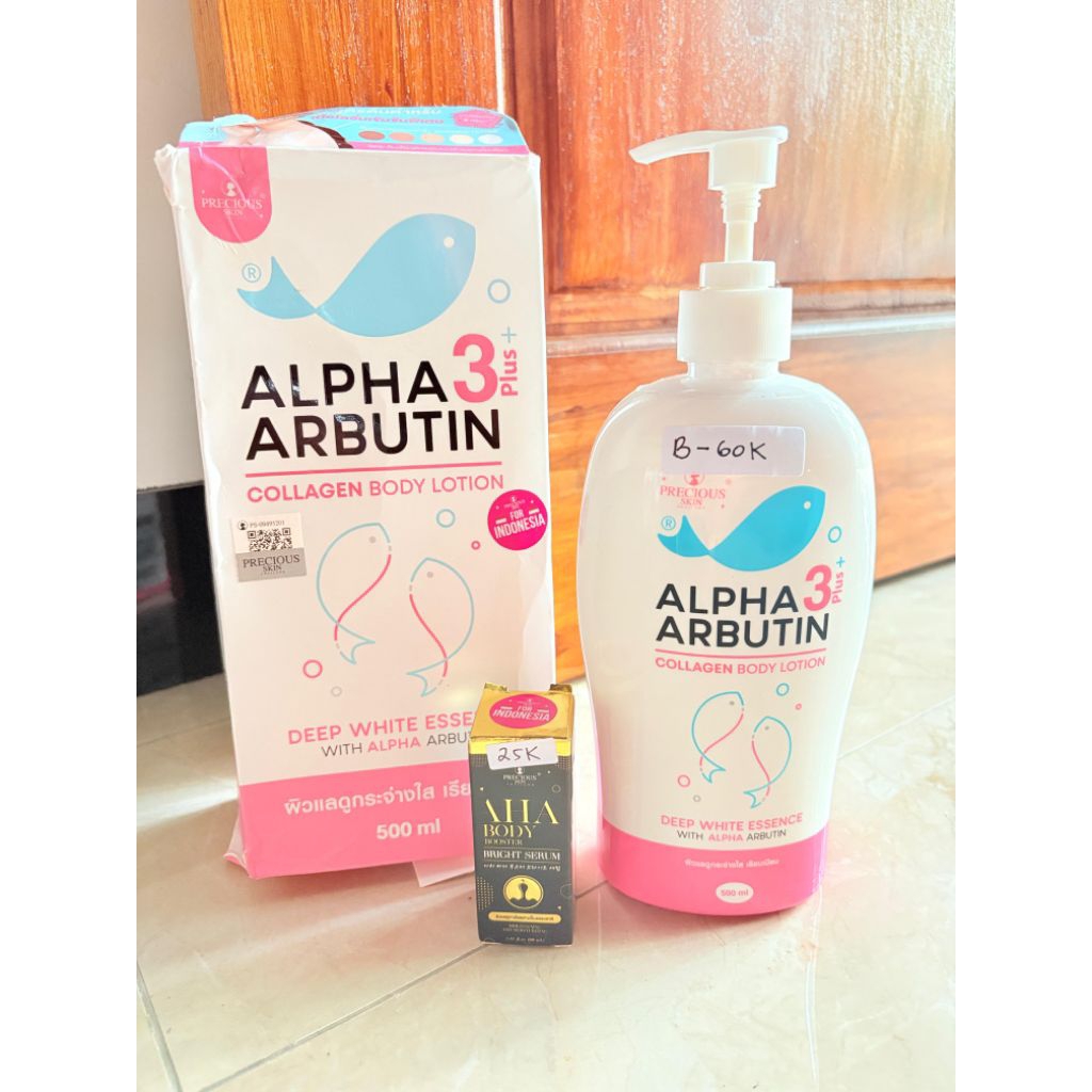 ALPHA ARBUTIN COLLAGEN BODY LOTION / AHA BODY BOOSTER SERUM