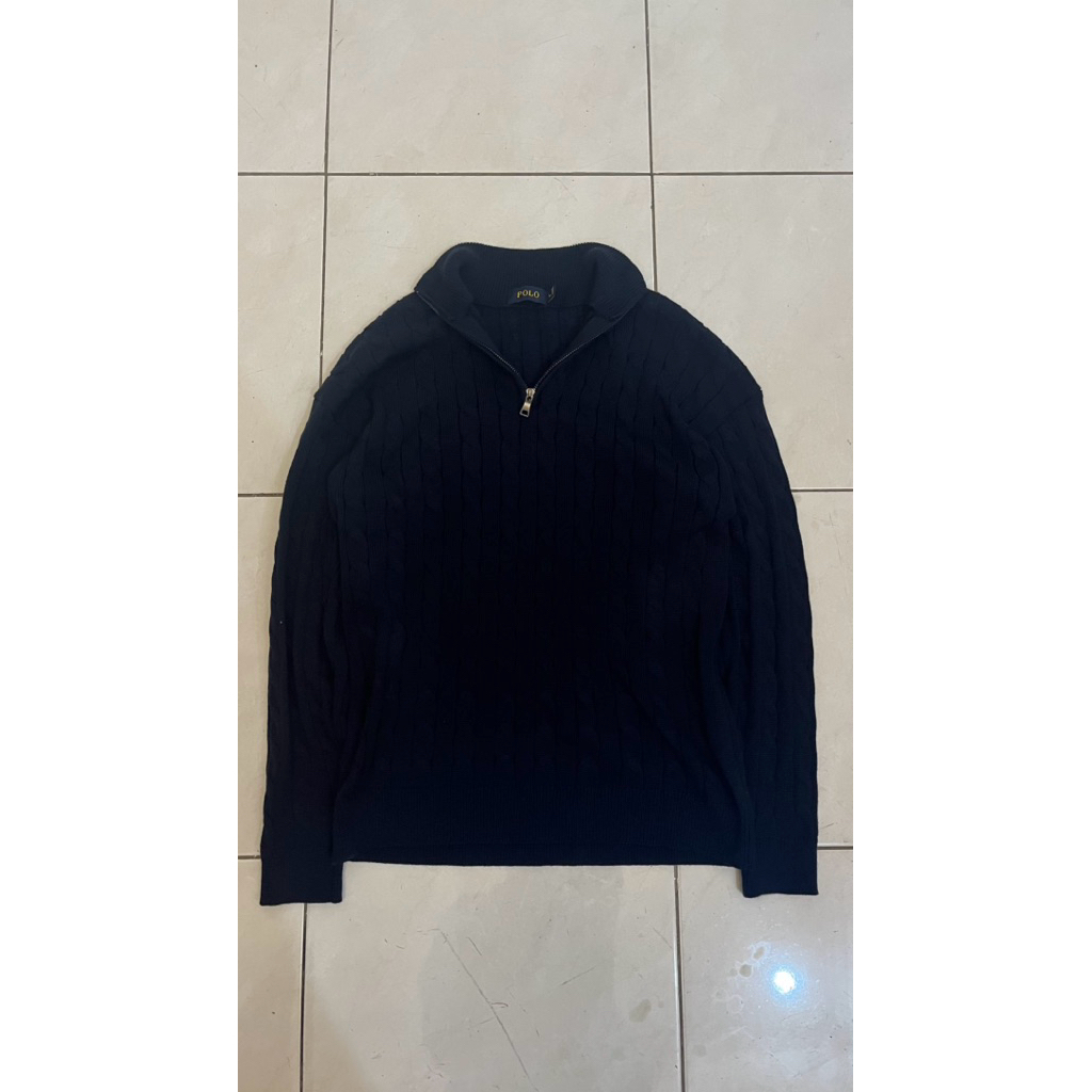 Halfzip knitcable polo
