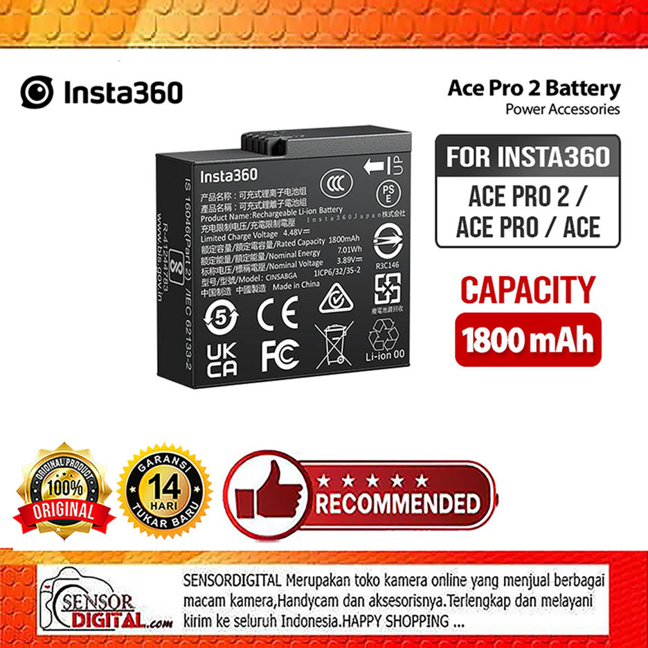 Insta360 Ace Pro 2 Battery Power Accessories for Insta 360 Ace Pro 2 / Ace Pro / Ace Baterai Recharg