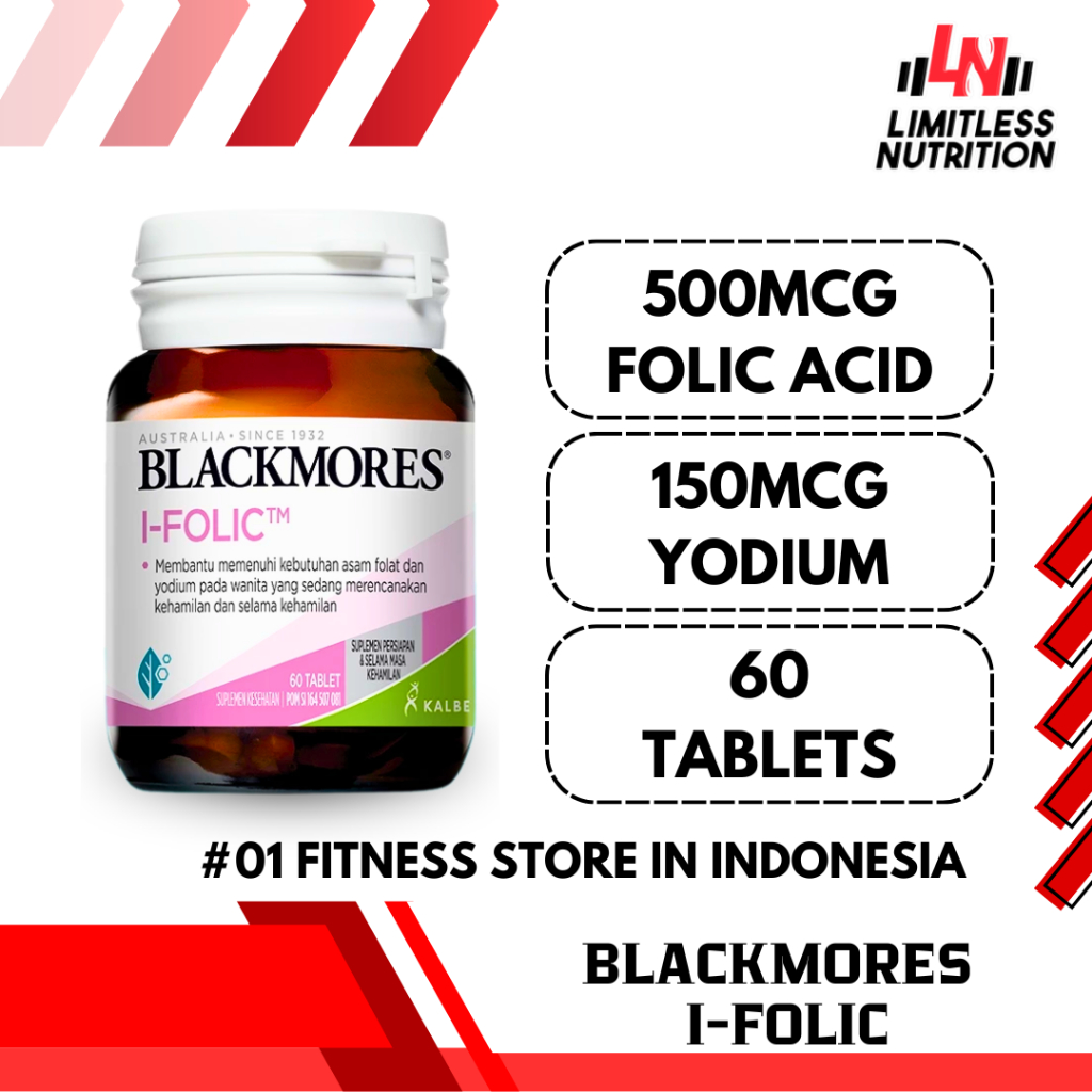 Blackmores I-Folic 60 Tablet - Vitamin Asam Folat untuk Ibu Hamil & Promil