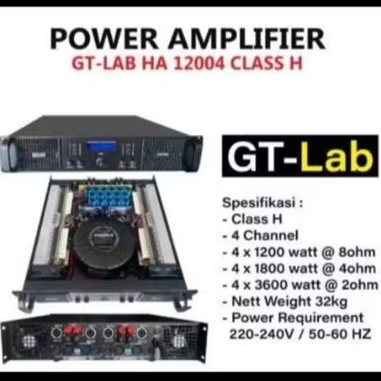 Power Amplifer 4 Channel GT-Lab HA 12004 / HA12004 Original By RDW