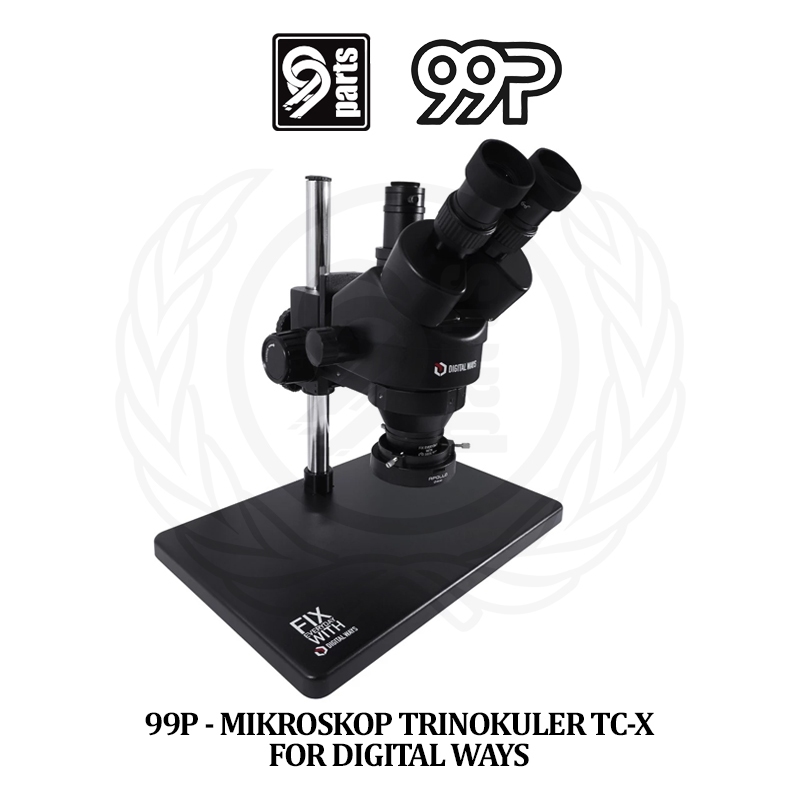 99P - Mikroskop Trinokuler TCX Digital Ways / Microscope Trinokuler DW-TC-X Alas Lebar B3 + Lensa Pe