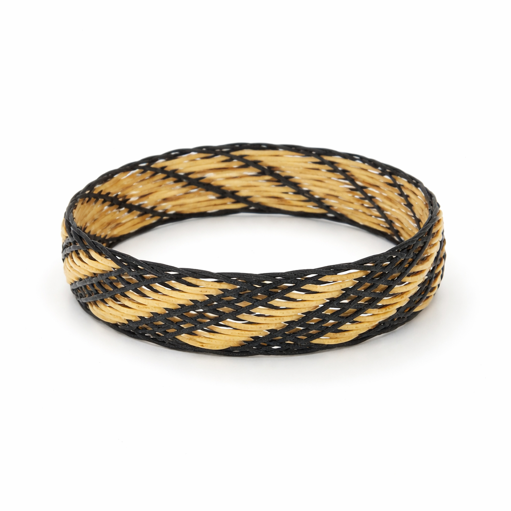 Gelang Anyaman Rotan Lebar Gelang Simpai Dayak Etnik Kalimantan Gelang Kerajinan Tangan