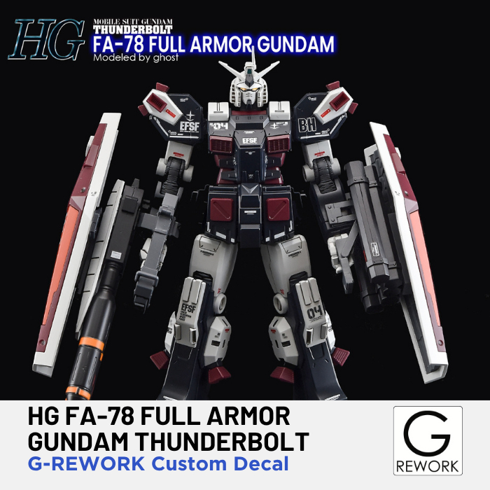 G-Rework HG FA-78 Full Armor Gundam Thunderbolt Gundam Custom Water Decal