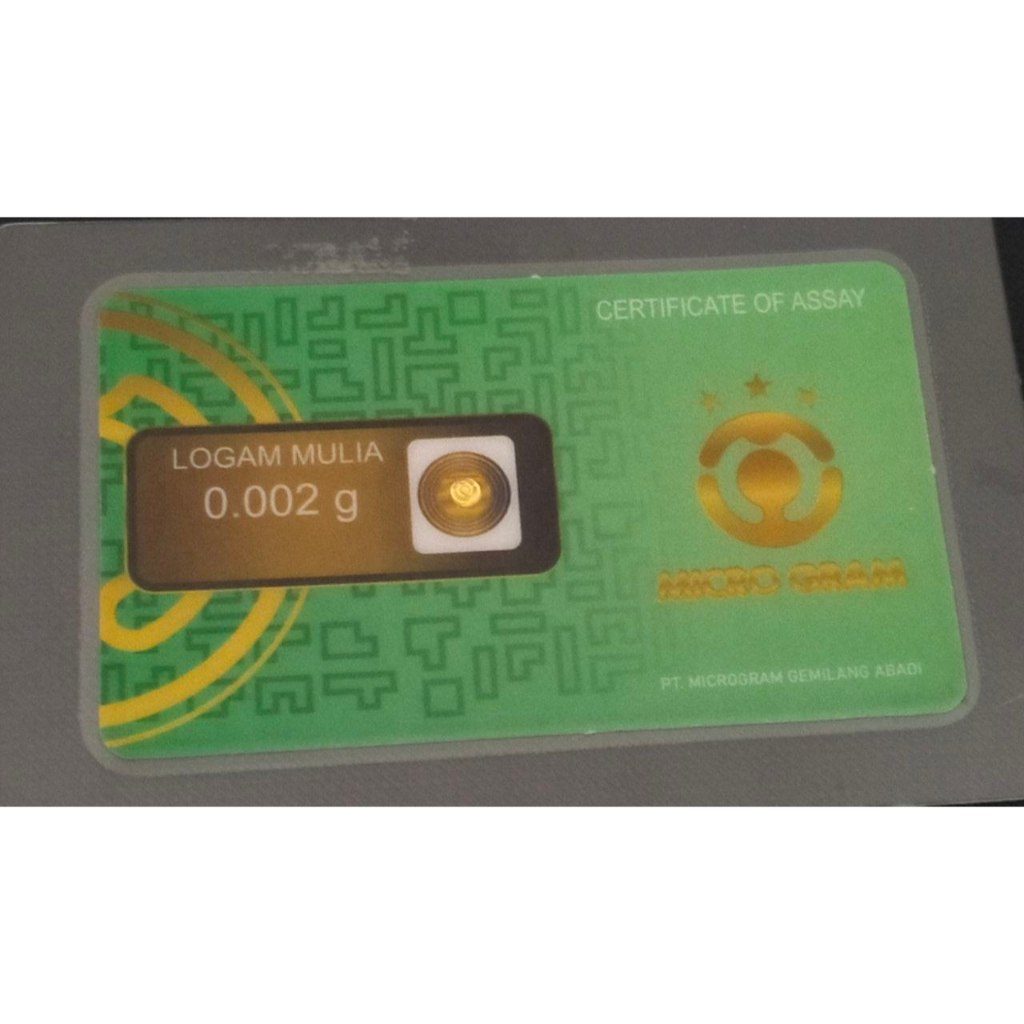 Logam Mulia Emas Micro Gram 0,002 Gram