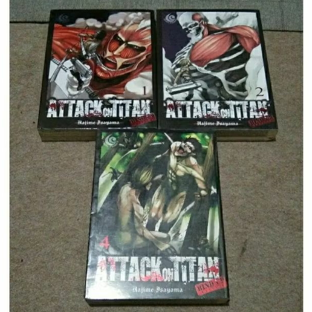 Komik Attack on Titan Bind-Up Vol. 1-2 & 4 Kolpri