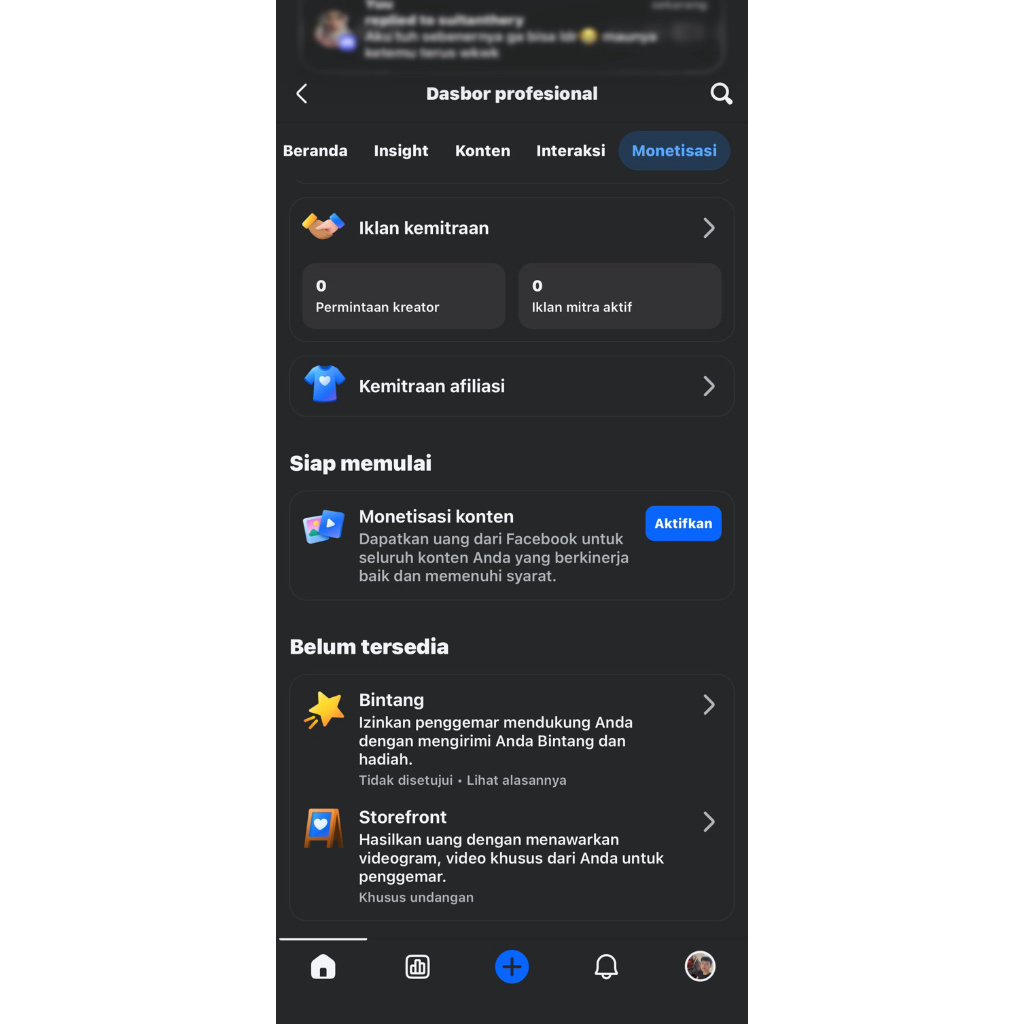 fb halaman sudah monet konten monetisasi
