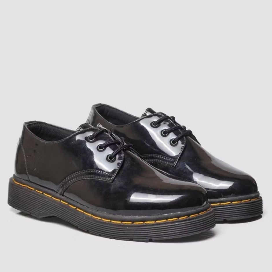 BLACKMASTER - Sepatu Docmart Boots Pendek Pria 3 Hole Hitam