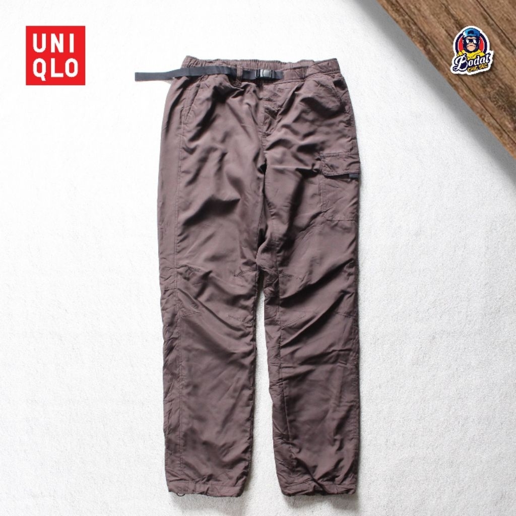 Celana Gunung Uniqlo Cargo Polar Warm Lined Windproof Outdoor Gesper/Belt brown/coklat