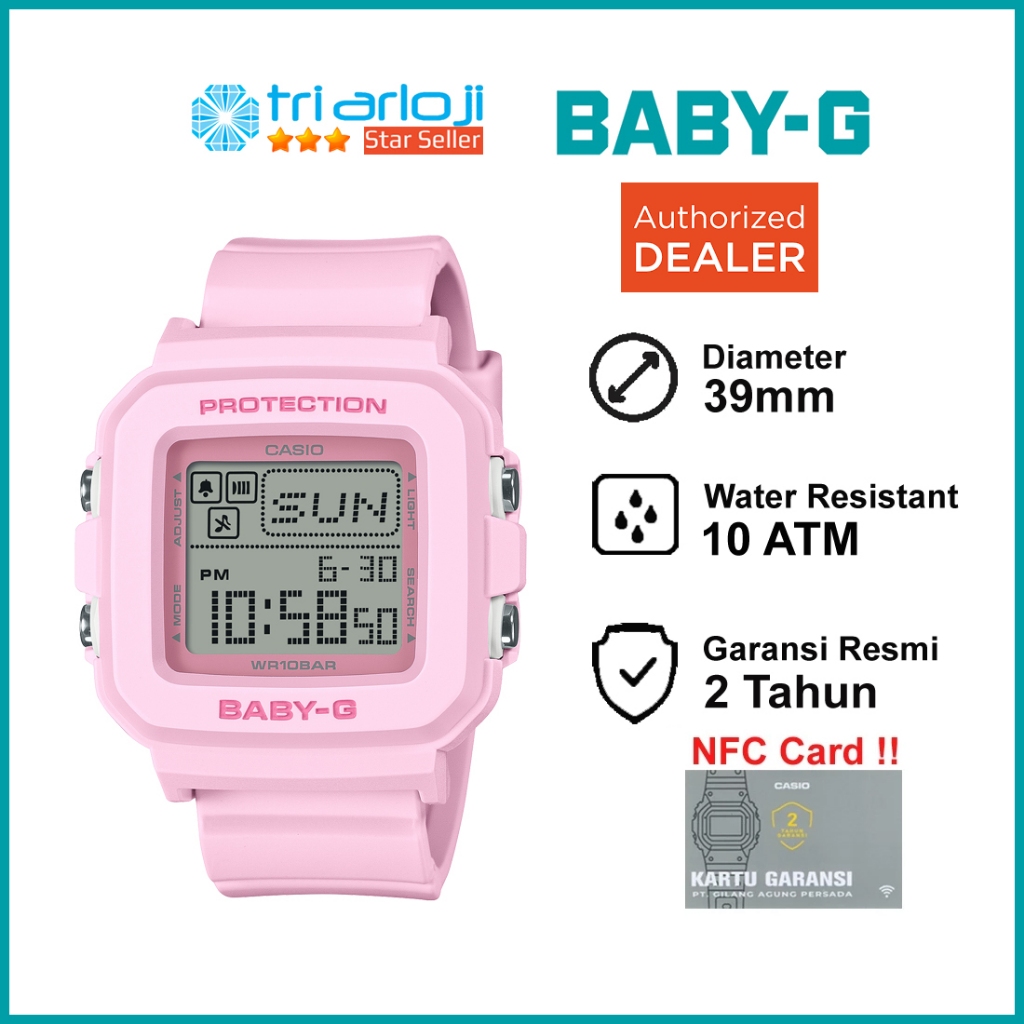Casio BABY-G BGD-10-4DR Jam Tangan Wanita Digital BabyG BGD-10-4 BGD10 BGD 10 4DR